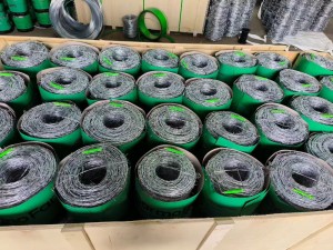 barbed wire wooden box