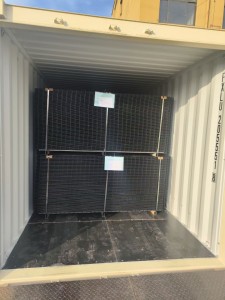 Black PVC welded mesh panel laoding